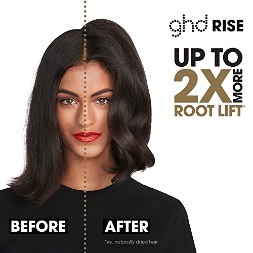 ghd Rise Hot Air Hair Brush | Professional Volumizing Hair Brush Blow Dryer, Hot Curling Brush to Dry Hair for Maximum Lift with Safer-for-Hair Styler Optimum Temperature | Black