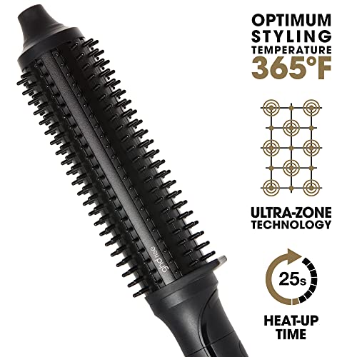 ghd Rise Hot Air Hair Brush | Professional Volumizing Hair Brush Blow Dryer, Hot Curling Brush to Dry Hair for Maximum Lift with Safer-for-Hair Styler Optimum Temperature | Black