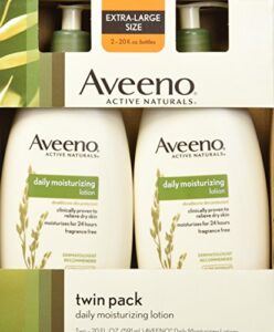 aveeno active naturals daily moisturizing lotion, new 2 pack of 20 fl ounce pump, 1 fl ounce