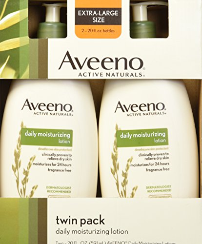 Aveeno Active Naturals Daily Moisturizing Lotion, New 2 Pack Of 20 Fl Ounce Pump, 1 Fl Ounce