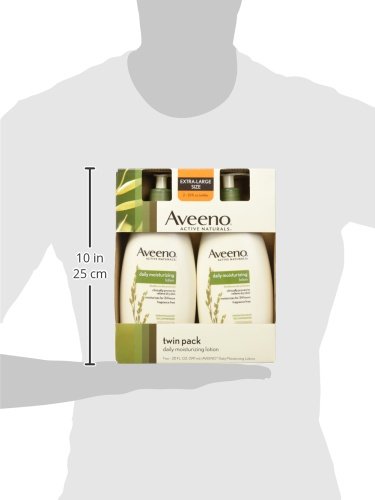 Aveeno Active Naturals Daily Moisturizing Lotion, New 2 Pack Of 20 Fl Ounce Pump, 1 Fl Ounce