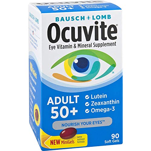 Bausch + Lomb Ocuvite Adult 50+ Eye Vitamin & Mineral Supplement - 90 Softgels (Value Pack of 3)