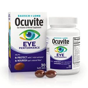 ocuvite bausch + lomb eye performance formula soft gels, 30 count