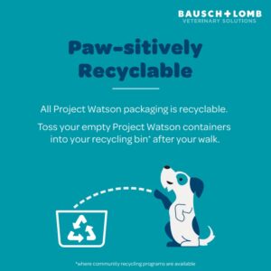 Project Watson Eye Wash for Dogs, Gentle pH Balanced Formula to Help Reduce Risk of Infection, Help Remove Tear Stains & Support Eye Health, Fragrance Free, 4 Fl Oz