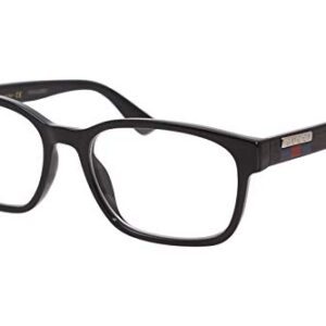 Gucci Gucci-Logo GG0749O 004 Eyeglasses Men's Black Full Rim Optical Frame 55mm