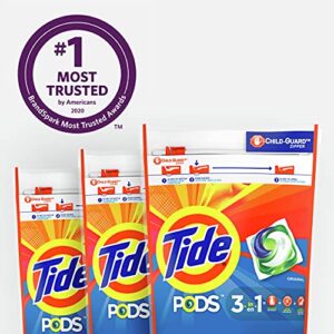 Tide Pods Laundry Detergent Soap Pods, Original, 3 Bag Value Pack, HE Compatible, 37 Count (Pack of 3)