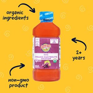 Earth's Best Organic Toddler Drink, Organic Electrolyte Solution for Children 2 Years and Older, Organic Concord Grape Drink with Zinc, 1 Liter Bottle (Pack of 4)