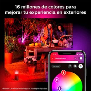 Philips Hue Lily White & Color Outdoor Spot Light Base kit (Hue Hub Required), 3 Spot Lights with Power Supply + Mount, Works with Alexa, HomeKit & Google Assistant