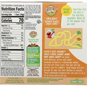 EARTHS BEST Organic Swt Pto Crrt Snny Day Bars, 0.67 Ounce (Pack of 7)