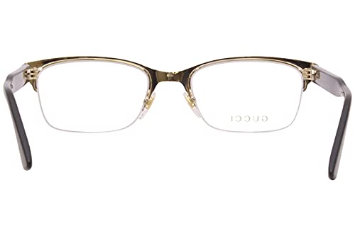 Gucci GG 0828O 001 Black Metal Semi-Rimless Eyeglasses 54mm