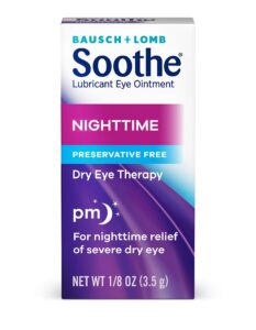 bausch + lomb soothe lubricant nighttime dry eye ointment, 0.12 ounce (pack of 1)