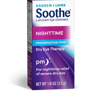 Bausch + Lomb Soothe Lubricant Nighttime Dry Eye Ointment, 0.12 Ounce (Pack of 1)