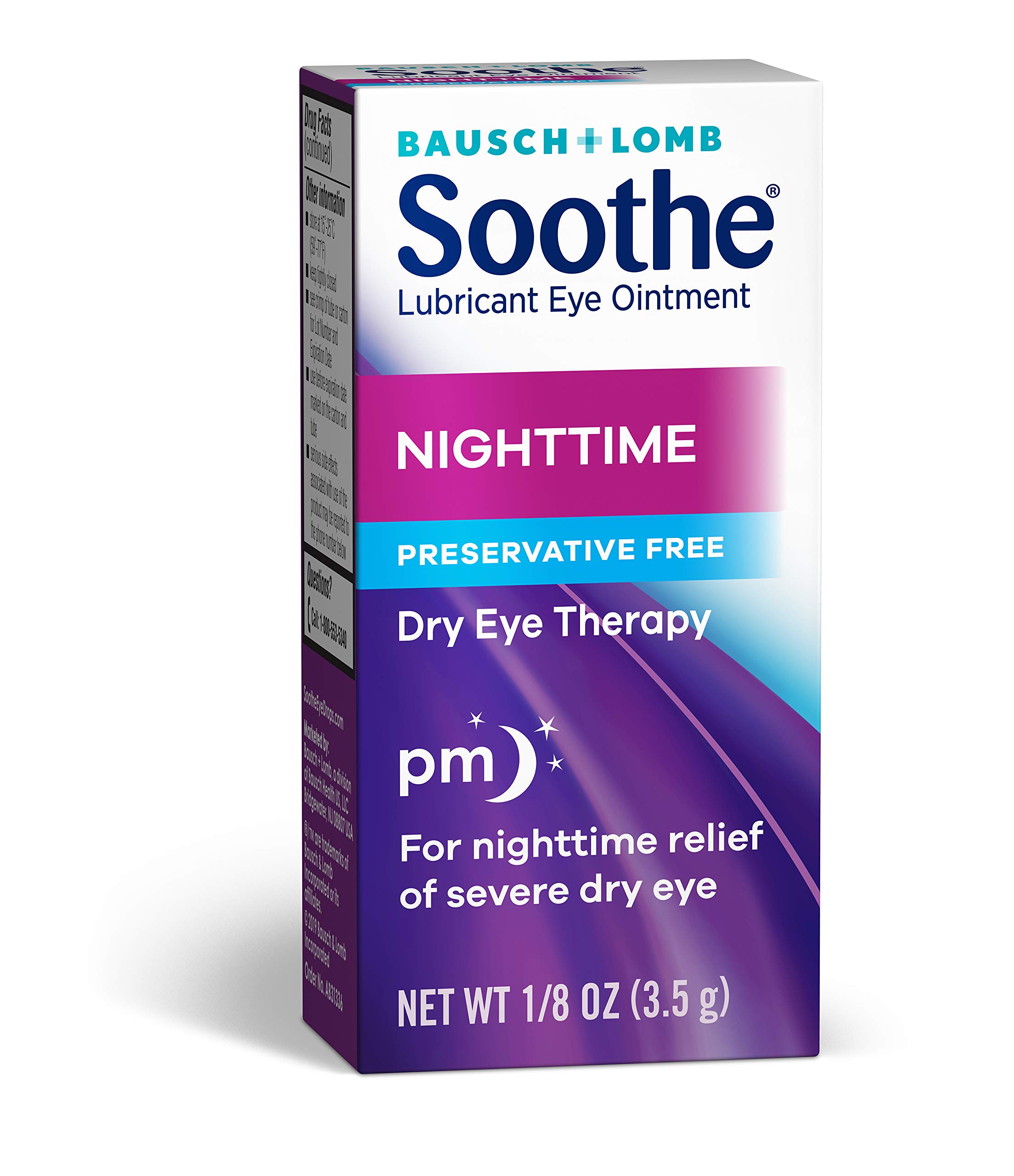 Bausch + Lomb Soothe Lubricant Nighttime Dry Eye Ointment, 0.12 Ounce (Pack of 1)