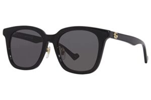 gucci women’s oversized square sunglasses, shiny black, one size