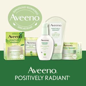 Aveeno Positively Radiant Intensive Moisturizing Night Cream with Total Soy Complex & Vitamin B3, Oil-Free, Non-Greasy, Hypoallergenic & Non-Comedogenic, 1.7 oz