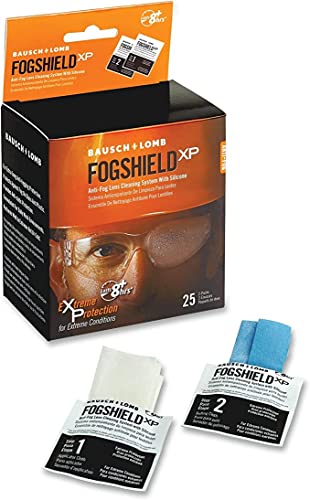 Fogshield XP by Bausch & Lomb, Moistened Lens Cleaning Tissues, 25 Count