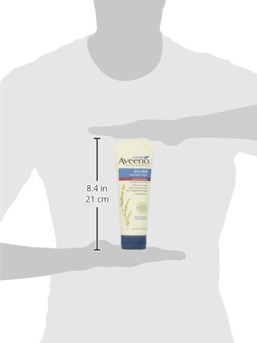 Aveeno Skin Relief Overnight Intense Moisture Cream with Triple Oat Complex & Natural Shea Butter, Therapeutic Dimethicone Skin Protectant for Dry Itchy Skin Relief, Fragrance- & Steroid-Free, 7.3 oz