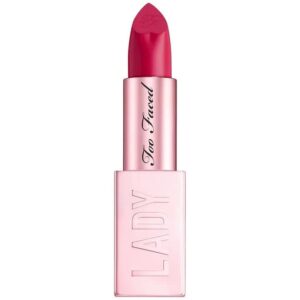 too faced lipstick em – power pigment cream lipstick – 07 rebel (warm crimson burgundy)