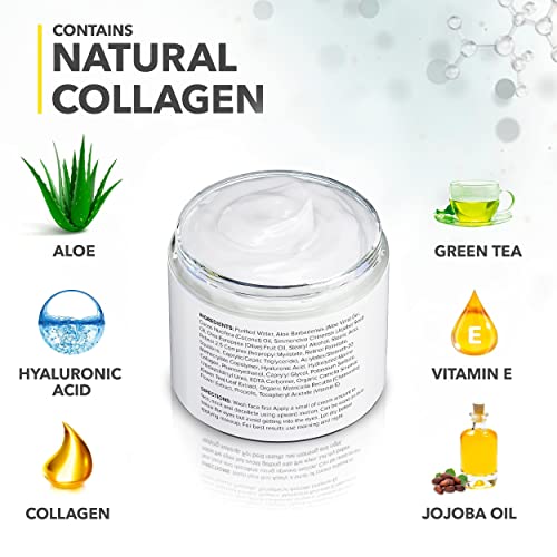 Retinol Cream for Face - Facial Moisturizer with Collagen Cream and Hyaluronic Acid - Anti Aging Face Cream - Day and Night Face Lotion for Women and Men - Hydrating Wrinkle Cream for Face - All Skin Types