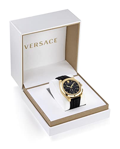 Versace Mens Black 43 mm Geo Watch VEZ800221