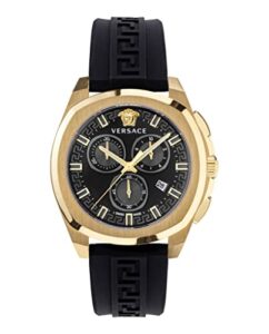 versace mens black 43 mm geo watch vez800221