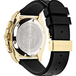 Versace Mens Black 43 mm Geo Watch VEZ800221