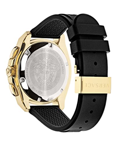 Versace Mens Black 43 mm Geo Watch VEZ800221