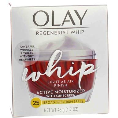 Olay Regenerist Whip Active Moisturizer Spf#25 1.7 Ounce Jar (50ml) (2 Pack)