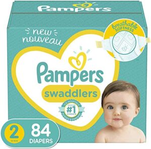 diapers size 2, 84 count – pampers swaddlers disposable baby diapers, super pack (packaging may vary)