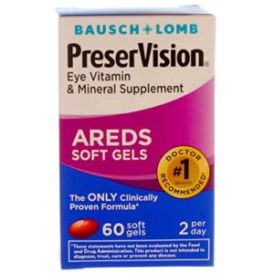 bausch and lomb preservision eye vitamin and mineral supplements with areds, 60 sgels