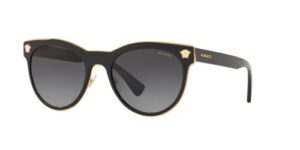 versace woman sunglasses, ve 2198 black lenses metal frame, 54mm