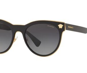 Versace Woman Sunglasses, VE 2198 Black Lenses Metal Frame, 54mm