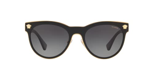 Versace Woman Sunglasses, VE 2198 Black Lenses Metal Frame, 54mm