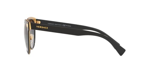 Versace Woman Sunglasses, VE 2198 Black Lenses Metal Frame, 54mm