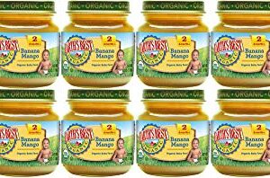 Earth's Best Organic Stage 2 Baby Food, Banana Mango, 4 oz. Jar (Pack of 12)