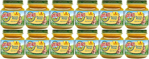 Earth's Best Organic Stage 2 Baby Food, Banana Mango, 4 oz. Jar (Pack of 12)