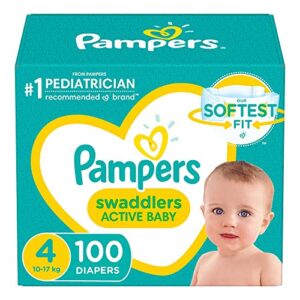 pampers swaddlers active baby diaper size 4 100 count