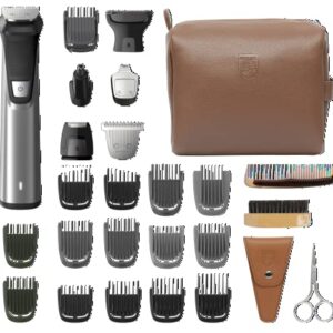 Philips Norelco Multi Groomer 29 Piece Mens Grooming Kit, Trimmer for Beard, Head, Body, and Face - NO Blade Oil Needed, MG7791/40
