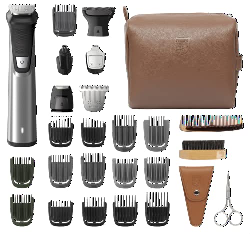 Philips Norelco Multi Groomer 29 Piece Mens Grooming Kit, Trimmer for Beard, Head, Body, and Face - NO Blade Oil Needed, MG7791/40