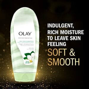 Olay Moisture Ribbons Body Wash with Shea and Notes of Jasmine Petals, 18 fl oz, (Pack of 4)