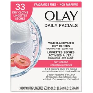 oil of olay daily facials normal & dry refill, 33 ct