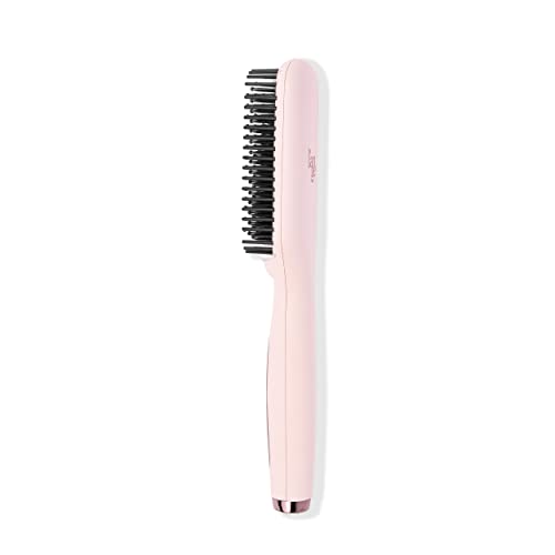 L'ANGE HAIR Le Vite Hair Straightener Brush | Heated Hair Straightening Brush Flat Iron for Smooth, Anti Frizz Hair | Dual-Voltage Electric Hair Brush Straightener | Hot Brush for Styling
