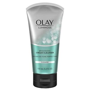 facial cleanser by olay luminous brightening cream face cleanser with vitamin e, 5.0 fluid ounce (pack of 3)