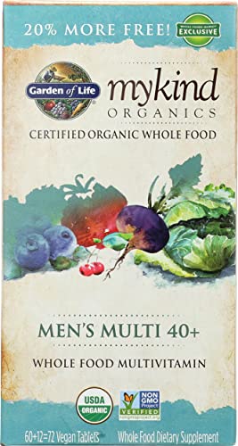 Garden Of Life Organic Mykind Men's 40 Multi, 72 CT