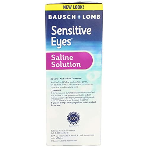 Bausch & Lomb Sensitive Eyes Plus Saline Solution 12 oz (Pack of 10)