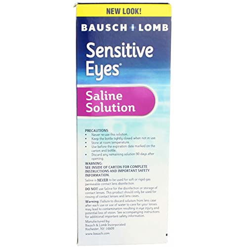 Bausch & Lomb Sensitive Eyes Plus Saline Solution 12 oz (Pack of 10)