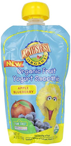 Earth's Best Earth's Best Organic Apple Blueberry Fruit Yogurt Smoothie, 4.2 oz