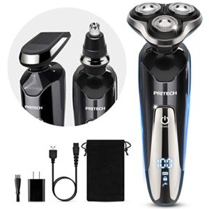 mens electric razor for men electric shavers for men electric razors for men face shaver for mens rechargeable razors for shaving electric cordless men’s electric shaver waterproof wet dry by pritech