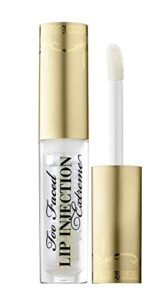 too faced lip injection power plumping lip gloss – clear – original – travel size 0.05 oz