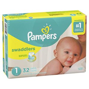 pampers swaddlers newborn diapers size 1 32 count
